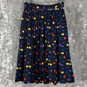 Modcloth Sz 4 Cherry Print Pleated Midi Skirt Retro Pin-Up Rockabilly